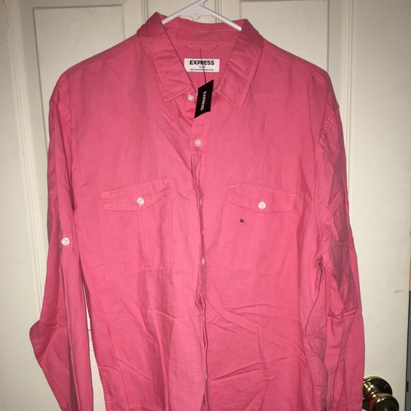 Men’s EXPRESS linen shirt size XL - Picture 2 of 5